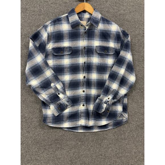 Jachs Men's Blue/White Plaid Flannel Long Sleeves 100% Cotton Sz XL - Picture 1 of 11